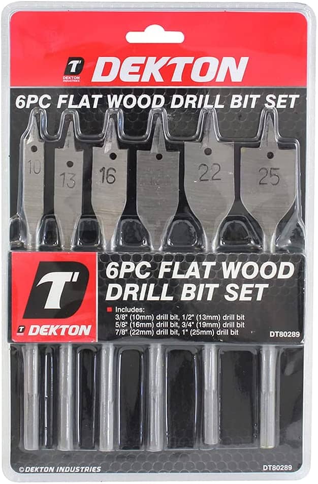 Flat Wood Drill Set - 6pc Keighley Timber