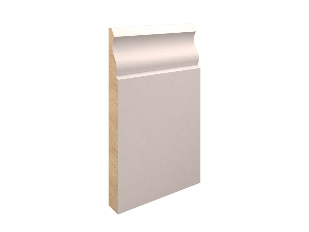 18mm X 168mm Primed MDF Ogee Skirting Board Keighley Timber