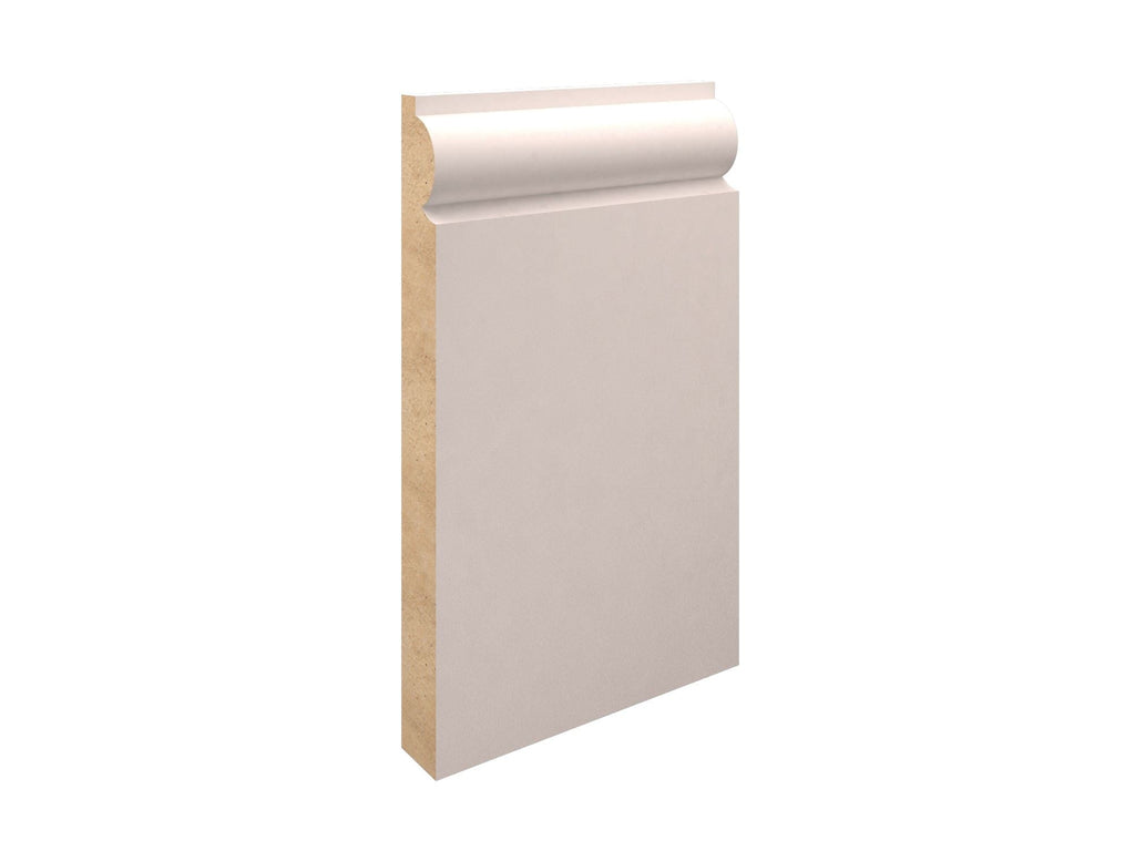 18mm X 168mm Primed MDF Torus Skirting Board Keighley Timber