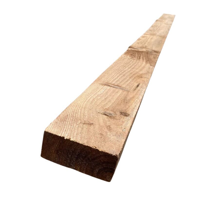 Brown Rails 38mm x 75mm Sawn & Brown Treated Fence Back Rail - Keighley Timber ...