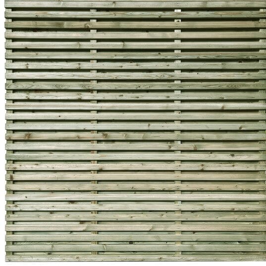Harmony Double-Sided Slatted Fence Panel Keighley Timber